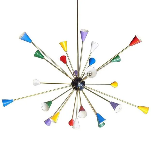 Люстра на штанге Huge Pair of Multi Color Italian Sputnik ImperiumLoft 144344-22 40.2530-0
