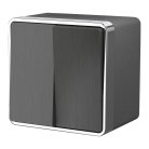 Выключатель двухклавишный влагозащищенный Werkel W5020204 Gallant (графит рифленый) a051336