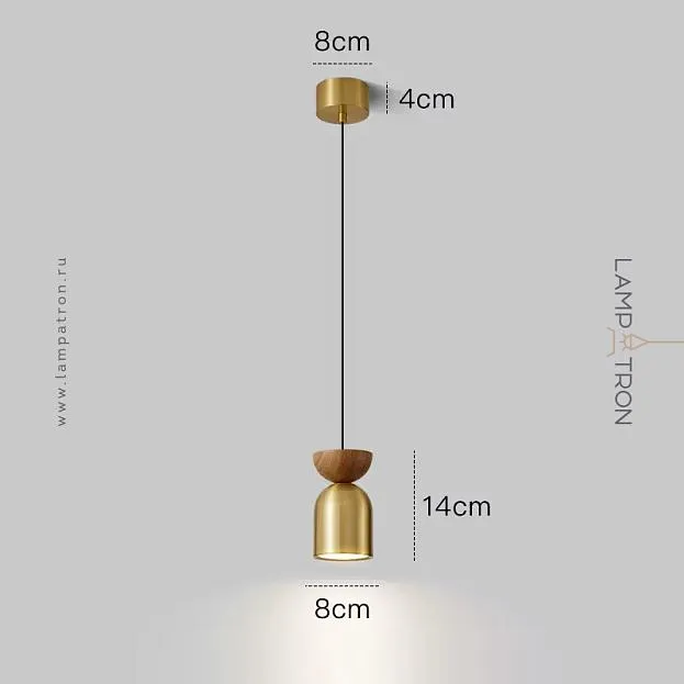 Подвесной светильник PIET WOOD Латунь + Ореховое дерево Lampatron f-piet-wood-brass 8244-22462 Подвесной светильник PIET WOOD Латунь + Ореховое дерево Lampatron f-piet-wood-brass 8244-22462