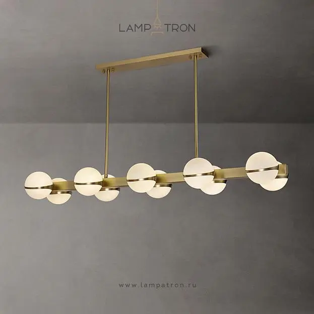 Реечный, рядный светильник KAIRA LONG 10 плафонов Lampatron 8528-23645 Реечный, рядный светильник KAIRA LONG 10 плафонов Lampatron 8528-23645