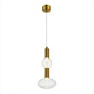 Светильник подвесной Латунь/Золотой, Прозрачный LED 2*3W 3000K ST-Luce SL6117.223.02 TACCHE