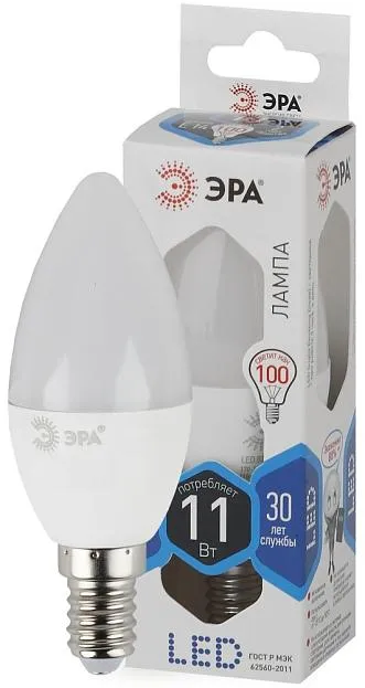 Лампочка светодиодная ЭРА LED B35-11W-840-E14