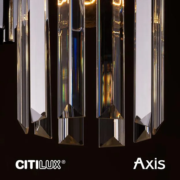 Бра хрустальное с выключателем Бронза Citilux CL313413 AXIS Бра хрустальное с выключателем Бронза Citilux CL313413 AXIS