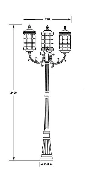 Наземный фонарь Oasis Light 81209B/16 Gw BARSELONA