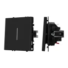 Механизм выключателя одноклавишный проходной LED SWT-NOBE-MKP1-SFPL-L-BK (230V, 10A) Arlight 054261