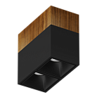 Накладной светодиодный светильник Ledron KUBING 2 Wooden 130 Black