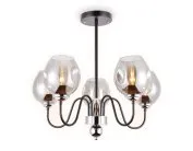 Подвесная люстра черный/дымчатый E27 max 40W D650*572 Ambrella light TR9058/5 BK/SM