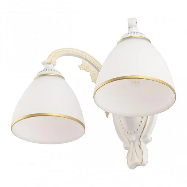 Бра с плафонами Arte Milano 340837/2W WT+G Бра с плафонами Arte Milano 340837/2W WT+G