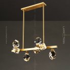 Реечный, рядный светильник CRISTEL L 7 плафонов. Lampatron f-cristel-l-7 3211-7984