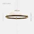 Кольцевые люстры и светильники DIGNITY Размер S. Цвет Черный + Латунь Lampatron 5687-14810