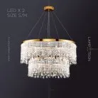 Кольцевые люстры и светильники CASSANDRA Два кольца. 60 + 80 см Lampatron 6049-16141