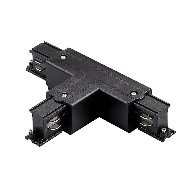 Соединение левое тройное перекидное с подводом питания к треку 5040xx-(F)/(R) ЧЕРНЫЙ Lightstar 504137-FRPSL Quattro