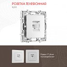 Розетка телефонная, RJ11 Arte Milano 217.51-1.silver am
