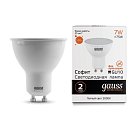 Лампа Gauss 13617 GU10 7W 3000K матовая Elementary MR16