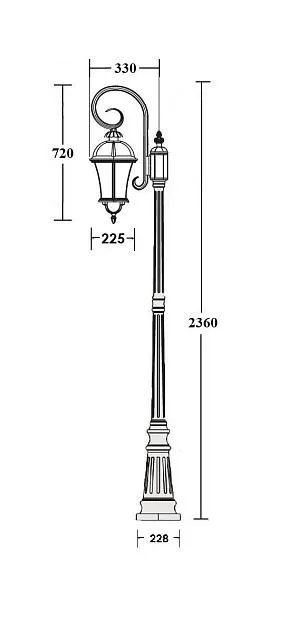Наземный фонарь Oasis Light 95209L/18 Gw ROMA L