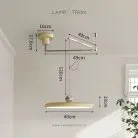 Подвесной светильник DENVER Кофейно белый + Хром Lampatron 8177-22381