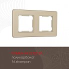 Рамка из поликарбоната на 2 поста Arte Milano 502.16-2.shampan am