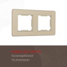 Рамка из поликарбоната на 2 поста Arte Milano 502.16-2.shampan am