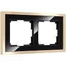 Рамка на 2 поста Werkel W0022852 Baguette (черный/латунь) a060240