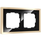 Рамка на 2 поста Werkel W0022852 Baguette (черный/латунь) a060240