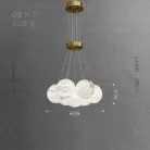 Люстра LILLIS BALL MARBLE 7 плафонов. Размер S. Облачный мрамор Lampatron lillis-ball-marble-7-s-wh 9059-25792