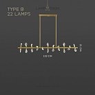 Реечный, рядный светильник GLORIOLE SPIN LINE Тип B. 22 LED. Lampatron gloriole-spin-line-b-22 9127-25991
