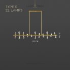 Реечный, рядный светильник GLORIOLE SPIN LINE Тип B. 22 LED. Lampatron gloriole-spin-line-b-22 9127-25991