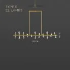 Реечный, рядный светильник GLORIOLE SPIN LINE Тип B. 22 LED. Lampatron gloriole-spin-line-b-22 9127-25991