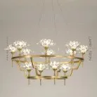 Кольцевые люстры и светильники LOTOS 12 (8+4) плафонов. Lampatron 2165-3631