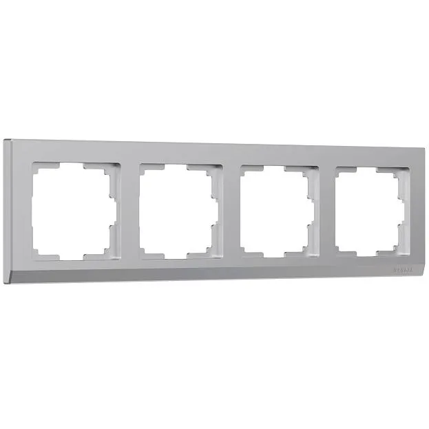 Рамка на 4 поста Werkel W0041806 (серебряный) a050912