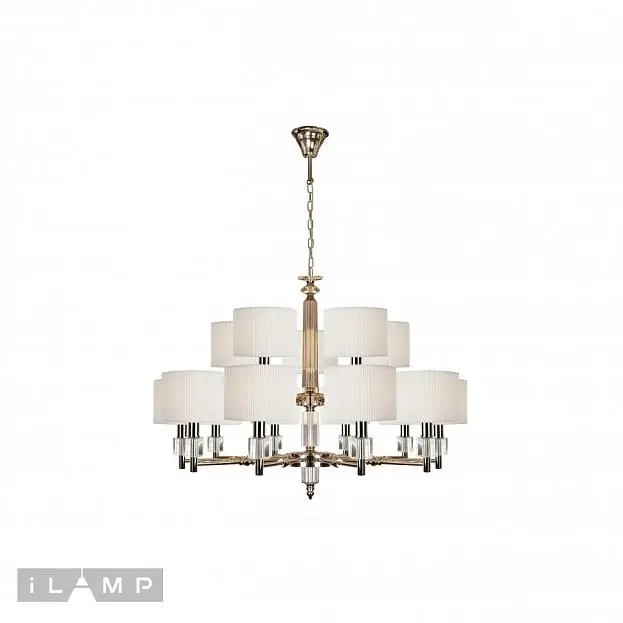 Подвесная люстра iLamp Alexa P2404-10+5 Nickel Подвесная люстра iLamp Alexa P2404-10+5 Nickel