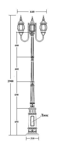 Наземный фонарь Oasis Light 83410SB 10 E7 Bl AMERICA S