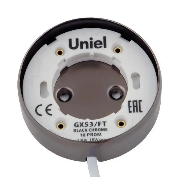 Точечный светильник Uniel GX53/FT BLACK CHROME 10 PROM Точечный светильник Uniel GX53/FT BLACK CHROME 10 PROM