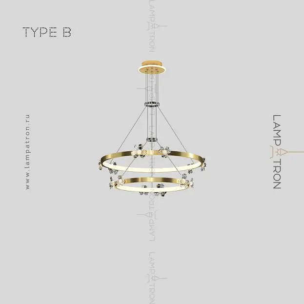 Кольцевые люстры и светильники CAMILIA Тип B. Цвет Латунь Lampatron 5830-15426 Кольцевые люстры и светильники CAMILIA Тип B. Цвет Латунь Lampatron 5830-15426