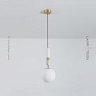 Подвесной светильник NOEL Латунь + Белый мрамор Lampatron f-noel-brass 8980-25432