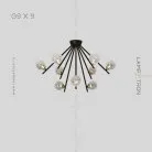 Потолочная люстра INGELA CH 5 ламп. Цвет Черный Lampatron 5414-13898