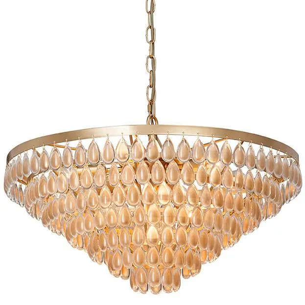 Подвесная люстра Many Drops Chandelier brass 10 ImperiumLoft 156232-22 40.3266-2