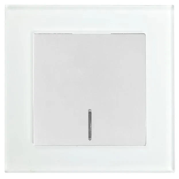 Выключатель 1-клавишный c индикатором 250В 10А серия Катрин белый Stekker 39162 GLS10-7001-01