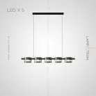 Реечный, рядный светильник NICOLETTA B LONG 5 ламп Lampatron nicoletta-b-long-5 6035-16084