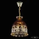 Подвесной светильник бронзовый Bohemia Ivele Crystal  5478/22 G Amber/M-1G Balls K721