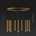 Кольцевые люстры и светильники RHEA R 9 подвесов. Lampatron 3195-8025