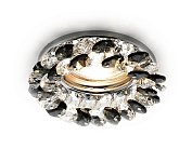 Встраиваемый точечный светильник Ambrella light K206 BK/CH Crystal Spot