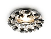 Встраиваемый точечный светильник Ambrella light K206 BK/CH Crystal Spot