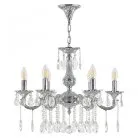 Люстра с хрустальными подвесками Bohemia Ivele Crystal AL78101/6/175 A Ni AL7801