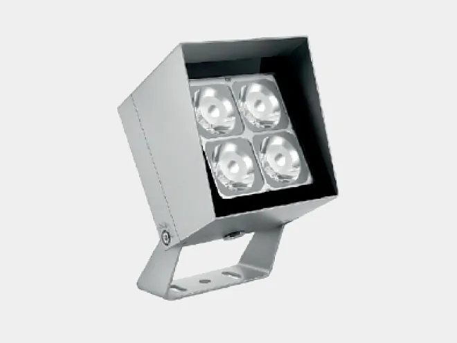 Уличный светодиодный прожектор 20 Вт, 24 В, RGBW (W=4000K), угол рассеивания 8°, DMX512, IP66 SWG