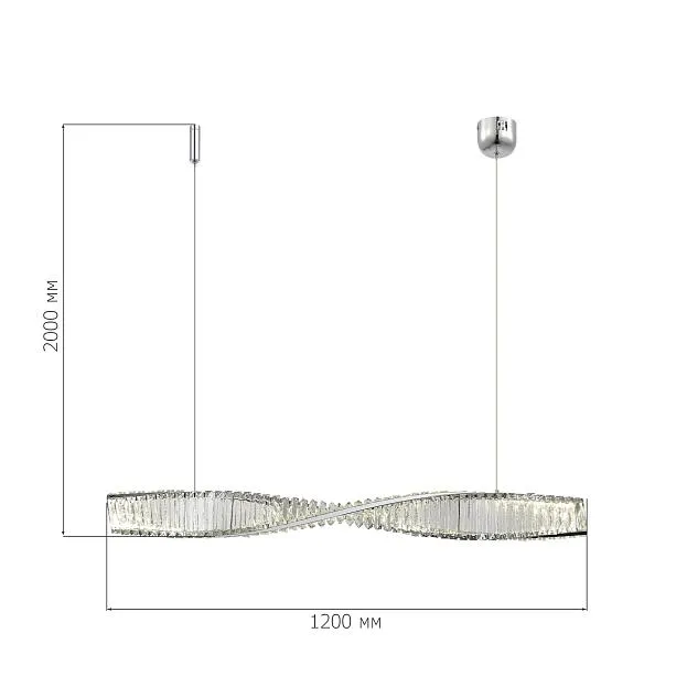 Светильник подвесной Хром/Прозрачный LED 1*25W 3000K ST-Luce SL6205.123.01 ELICA