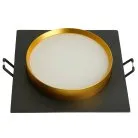 Светильник встраиваемый  Feron 51364 DL506 потолочный GX53 черный + золото квадрат