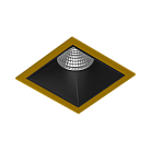 Встраиваемый светодиодный светильник Ledron RISE KIT 1 LED 4000K Gold-Black