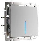 Выключатель одноклавишный проходной с подсветкой Werkel W1112106 (серебряный) a051513