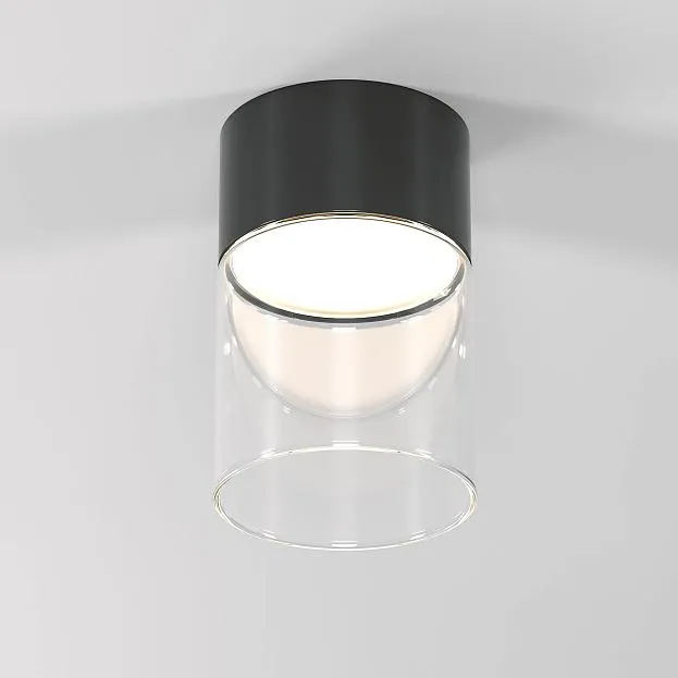 Светильник потолочный светодиодный 10W 4000К черный/прозрачный Elektrostandard 25047/LED Lumen a064709